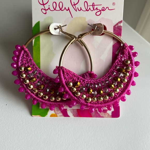 BNWT Lily Pulitzer Hoop Eaarings - Picture 4 of 5